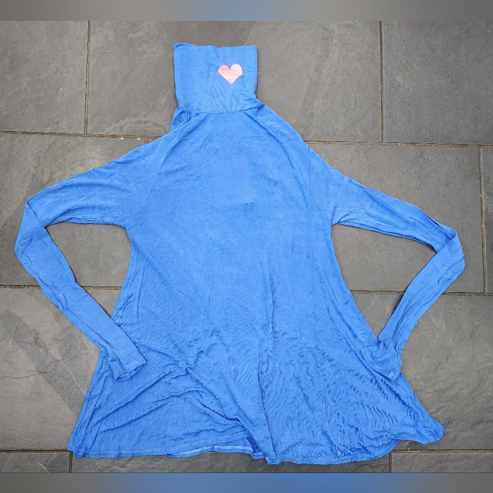 Little Heart Turtleneck Dress- Blue Jean (m) - Picture 2 of 6